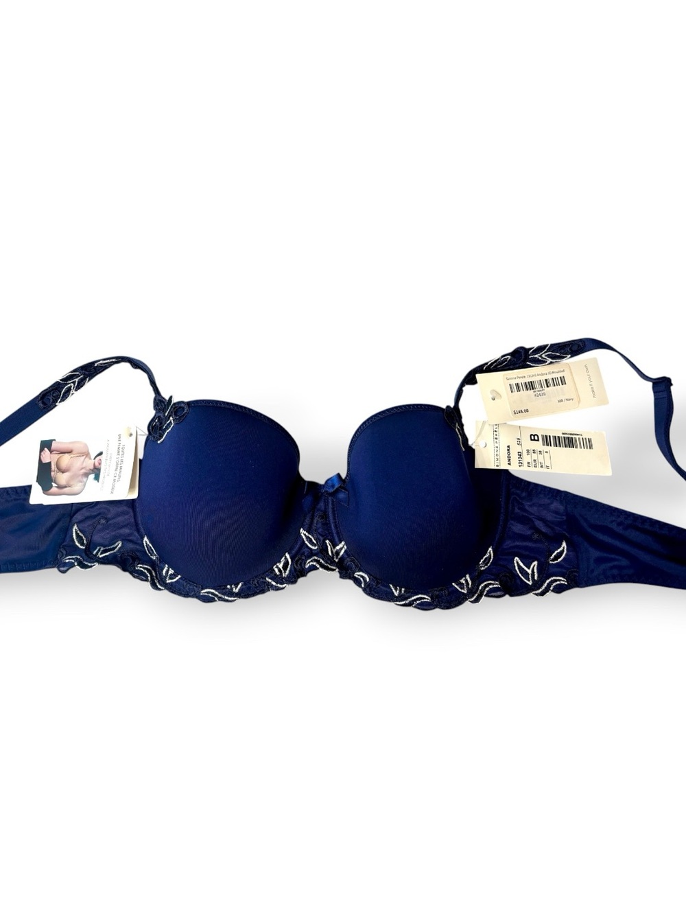 Simone Perele Navy Embroidered T-Shirt Bra